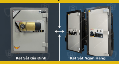 Két Sắt Ngân Hàng và Két Sắt Gia Đình Khác Gì Nhau? Phân Loại Két Sắt Chống Cháy
