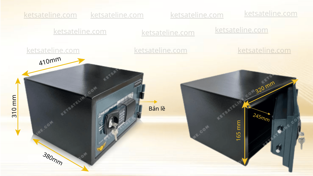 Két sắt chống cháy HOSHANG-31E ( KHÓA ĐIỆN TỬ)