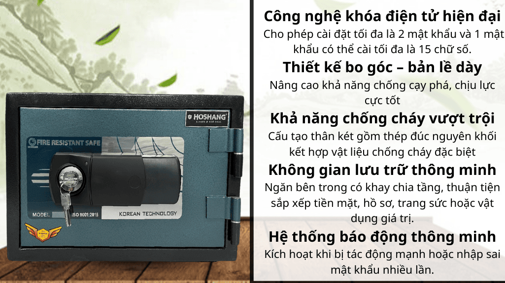 Két sắt chống cháy HOSHANG-31E ( KHÓA ĐIỆN TỬ)