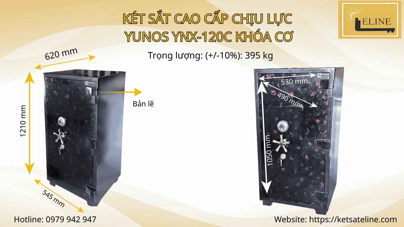 KÉT SẮT CAO CẤP CHỊU LỰC YUNOS YNX-120C KHÓA CƠ