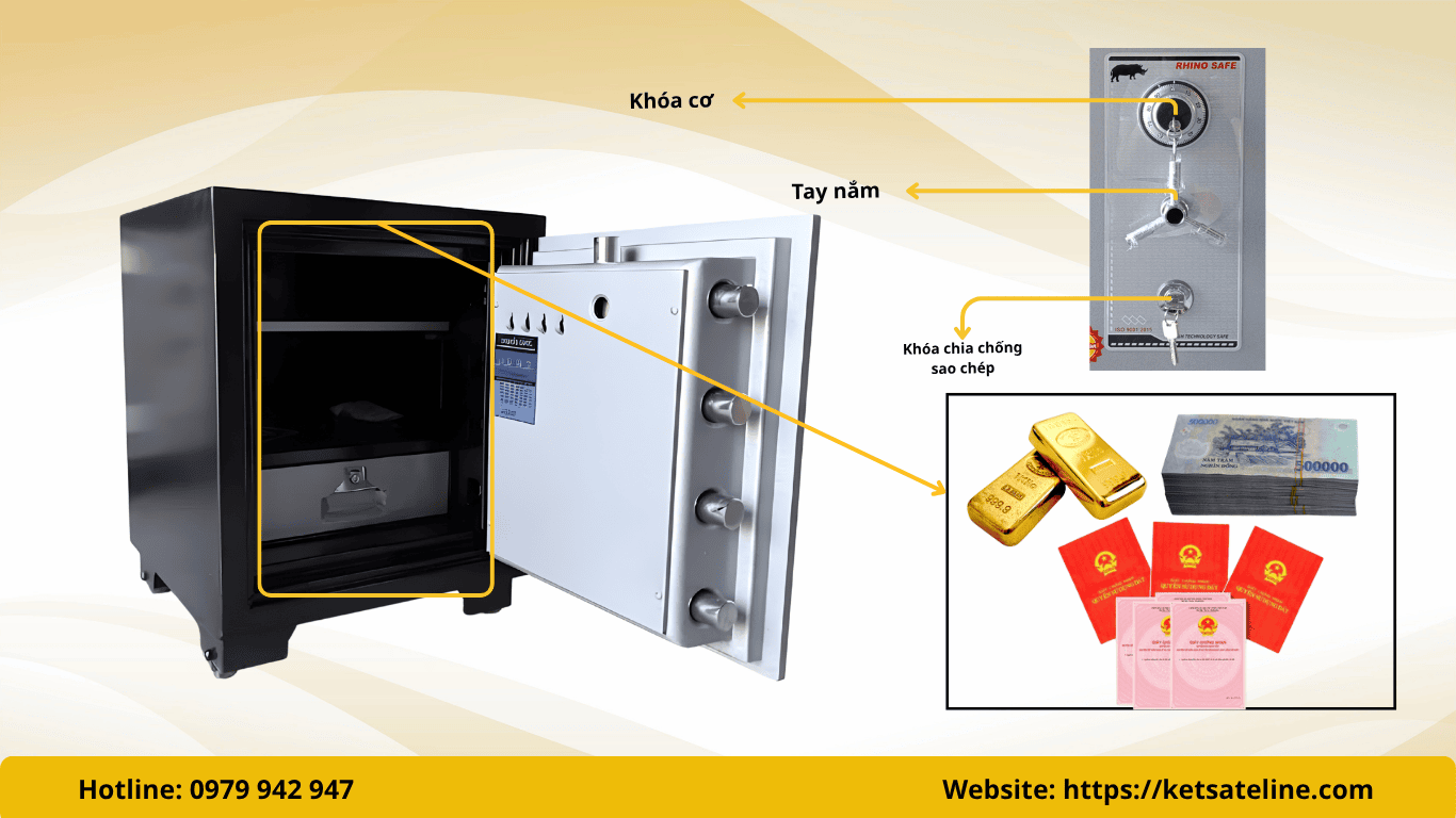 Két Sắt Chịu Lực Yunos YNX-61C (Khóa Cơ)