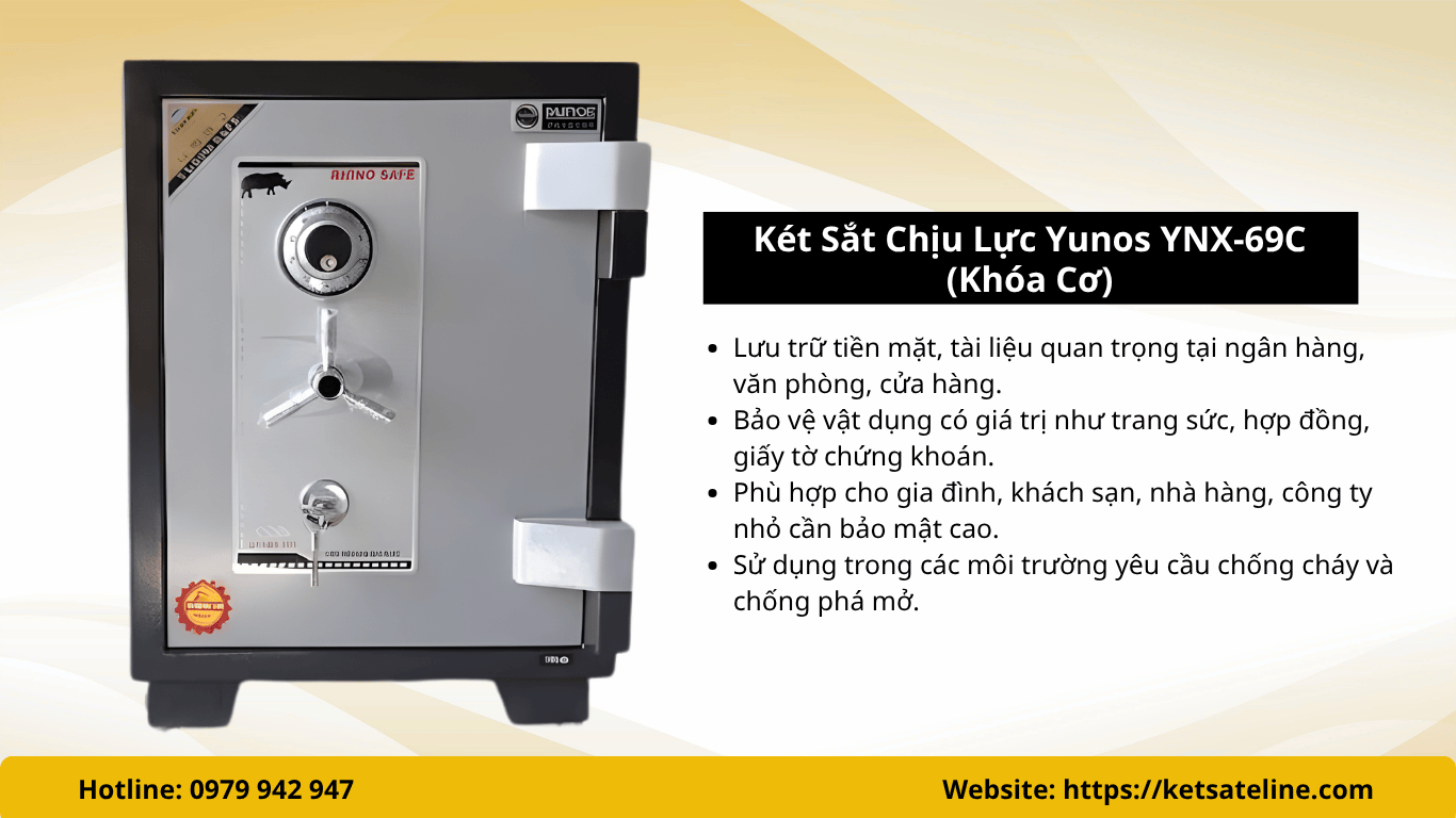 Két Sắt Chịu Lực Yunos YNX-69C (Khóa Cơ) 