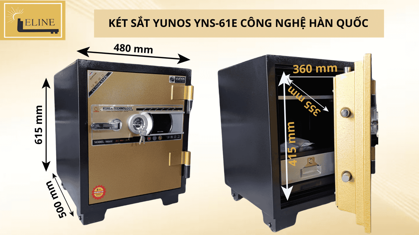 Két Sắt Yunos YNS-61E Công Nghệ Hàn Quốc