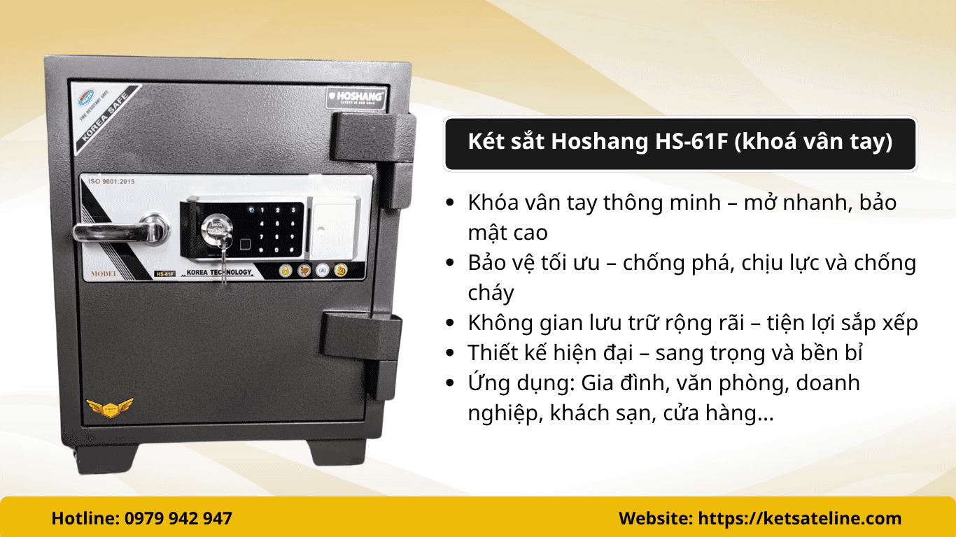 Két sắt Hoshang HS-61F (khoá vân tay)