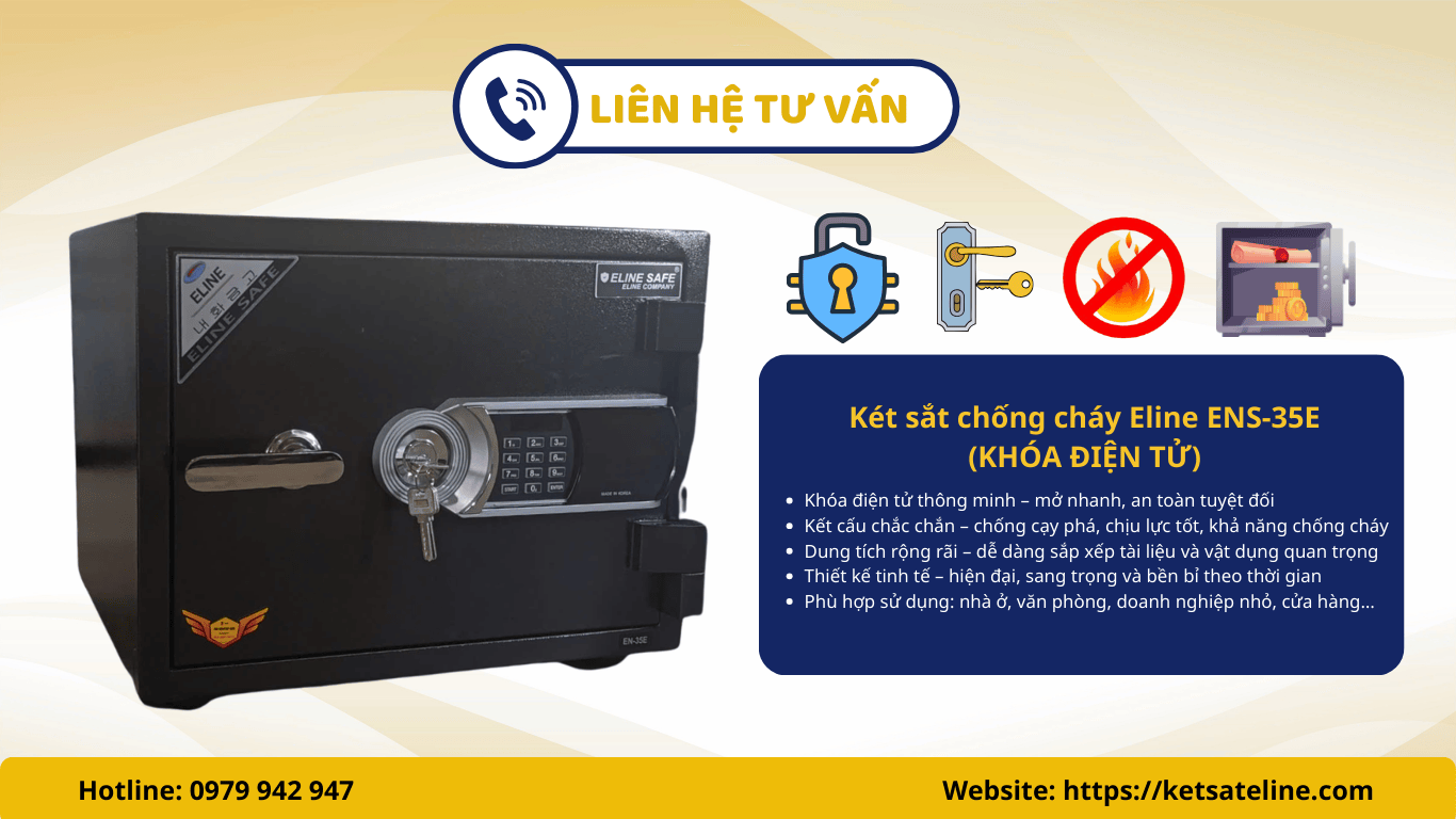 Két sắt chống cháy Eline ENS-35E (Khóa điện tử) 