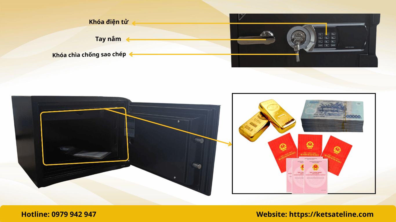 Két sắt chống cháy Eline ENS-35E (Khóa điện tử) 