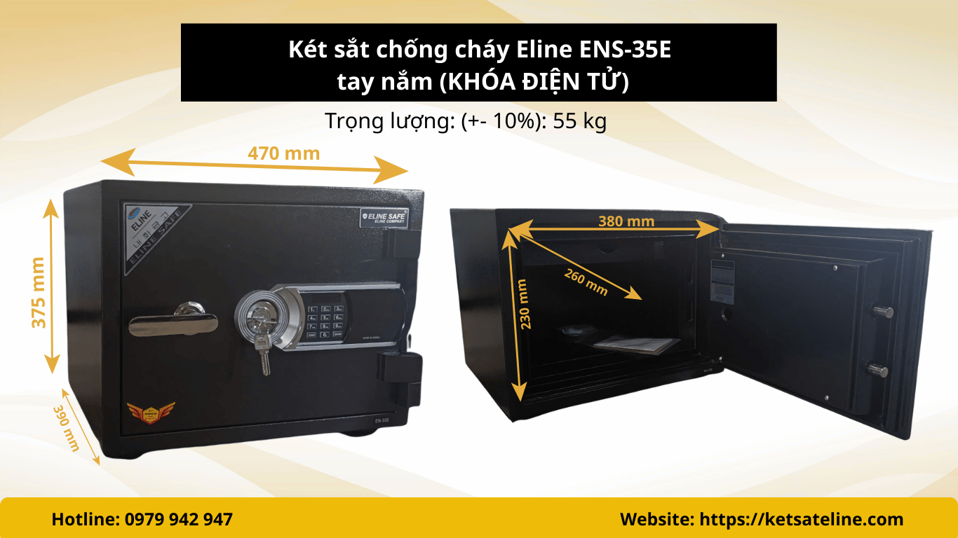 Két sắt chống cháy Eline ENS-35E (Khóa điện tử) 