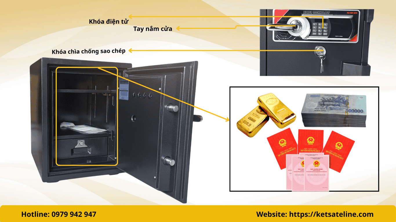 Két sắt chống cháy Eline ENS-56E (Khóa điện tử)