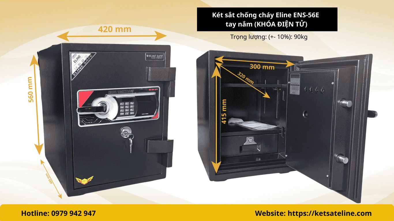 Két sắt chống cháy Eline ENS-56E (Khóa điện tử)