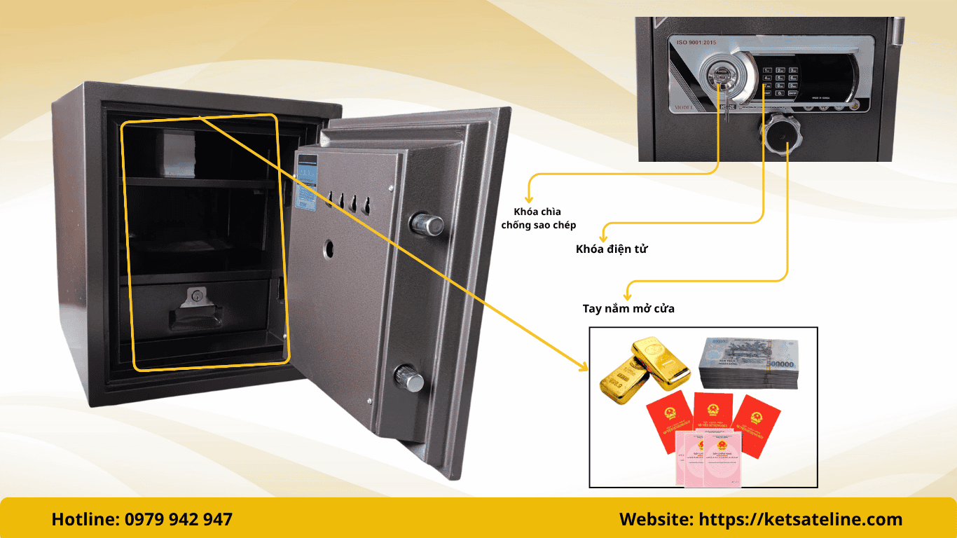 Két sắt chống cháy Hoshang HS-52E (có tay nắm)