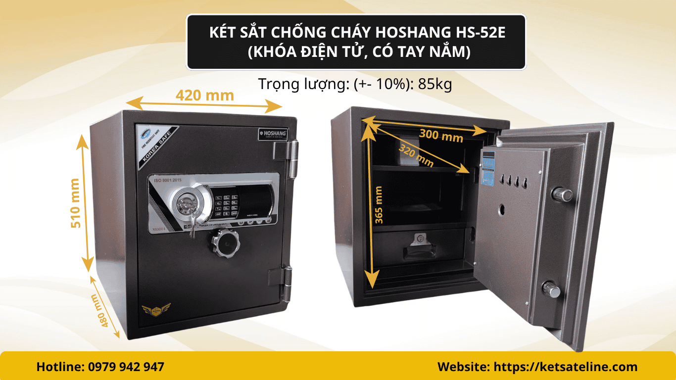 Két sắt chống cháy Hoshang HS-52E (có tay nắm)