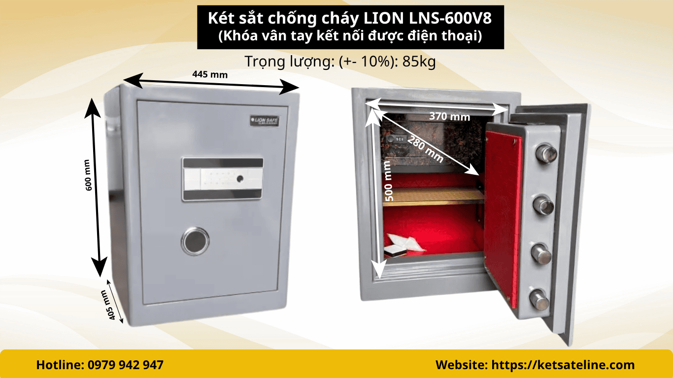 Két sắt chống cháy LION LNS-600V8