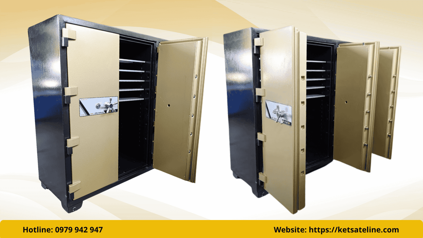  Két sắt Eline 3 cửa khoá cơ