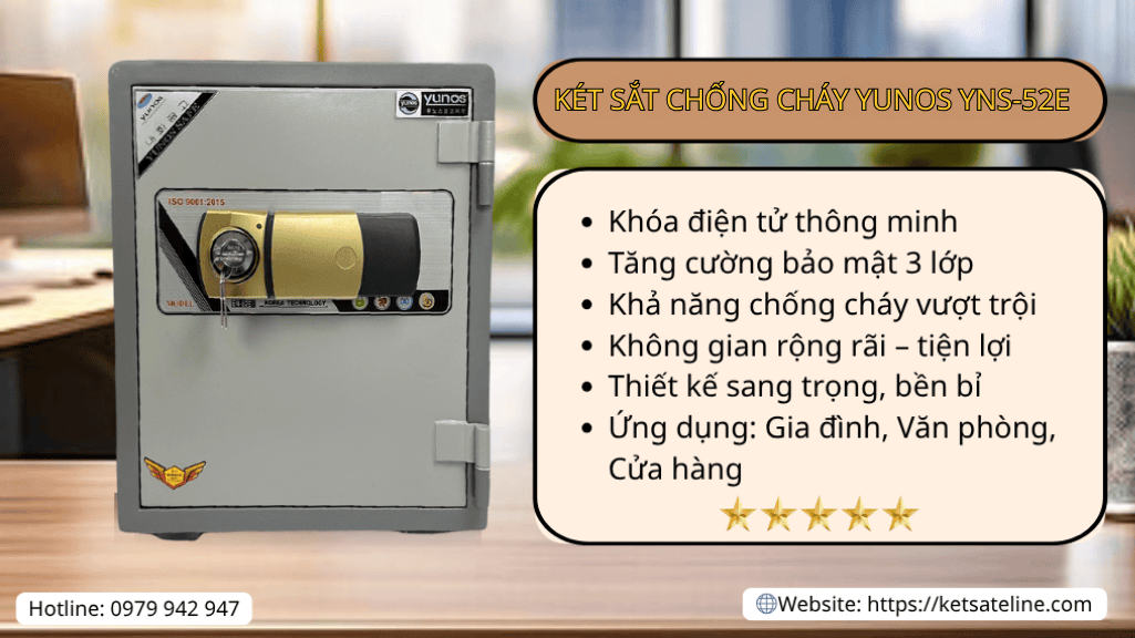 Két sắt chống cháy ELINE EN-52E (Khóa điện tử)