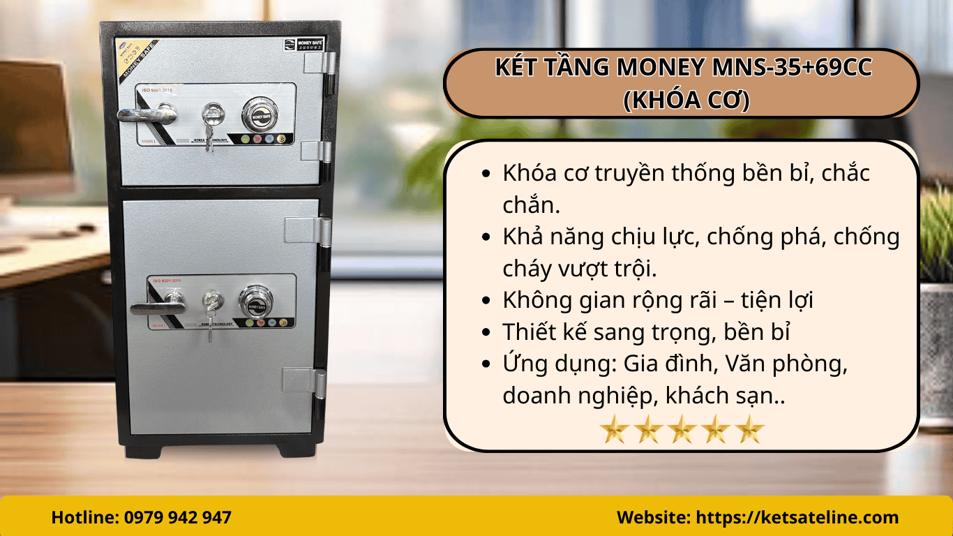 KÉT TẦNG MONEY MNS-35+69CC (KHÓA CƠ)