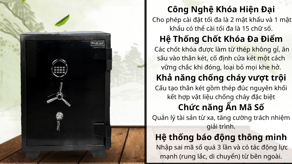 Két sắt cao cấp chịu lực Eline EN-69E (điện tử tròn-led)
