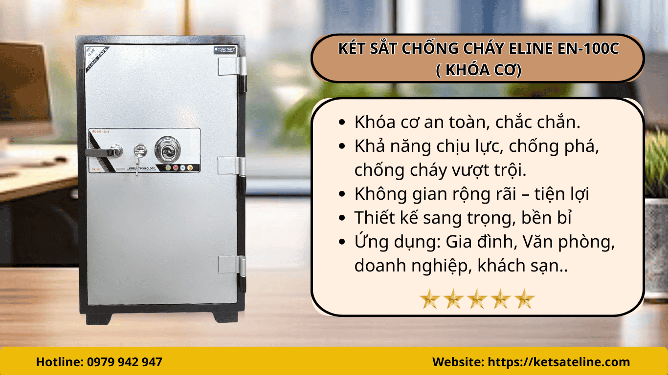 Két sắt chống cháy ELINE EN-100C ( KHÓA CƠ)