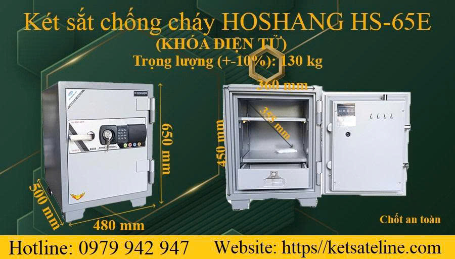 Két sắt chống cháy HOSHANG HS-65E(KHÓA ĐIỆN TỬ)