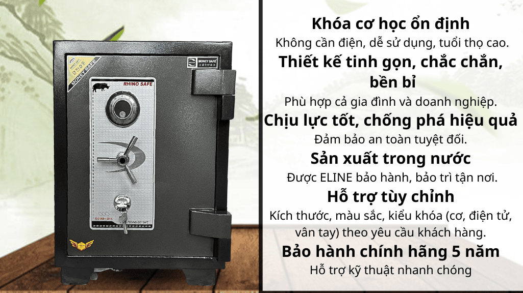 Két sắt chịu lực Money MNS-69 khóa cơ