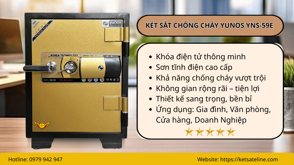 Két sắt chống cháy YUNOS YNS-59E (Khóa điện tử)