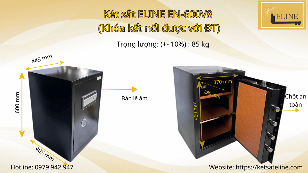  két sắt ELINE EN-600V8 Khóa kết nối được với dt