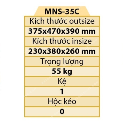 KÉT SẮT MONEY MNS-35C