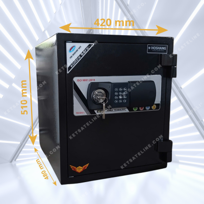 Két sắt chống cháy Hoshang HS-52E (khóa điện tử) - Màu đen