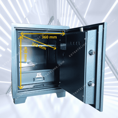 Két sắt chống cháy Hoshang HS-65C - Xanh đậm nguyên két