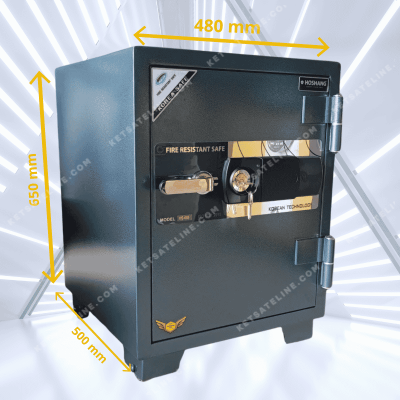 Két sắt chống cháy Hoshang HS-65E (Khóa điện tử) - Xanh đậm nguyên két