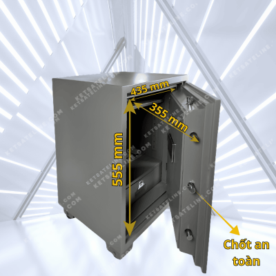 Két sắt chống cháy HOSHANG HS-76NDKM  (KHÓA CẢM BIẾN, NHẬN DIỆN BẰNG KHUÔN MẶT ,KẾT NỐI ĐT)