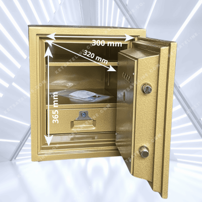 Két sắt chống cháy Yunos YNS-52E (khóa điện tử) màu vàng