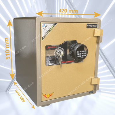 Két sắt chống cháy Eline EN-52E (khóa điện tử tròn led) - bản lề dày