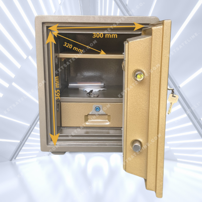 Két sắt chống cháy Eline EN-52E (khóa điện tử tròn led) - bản lề dày